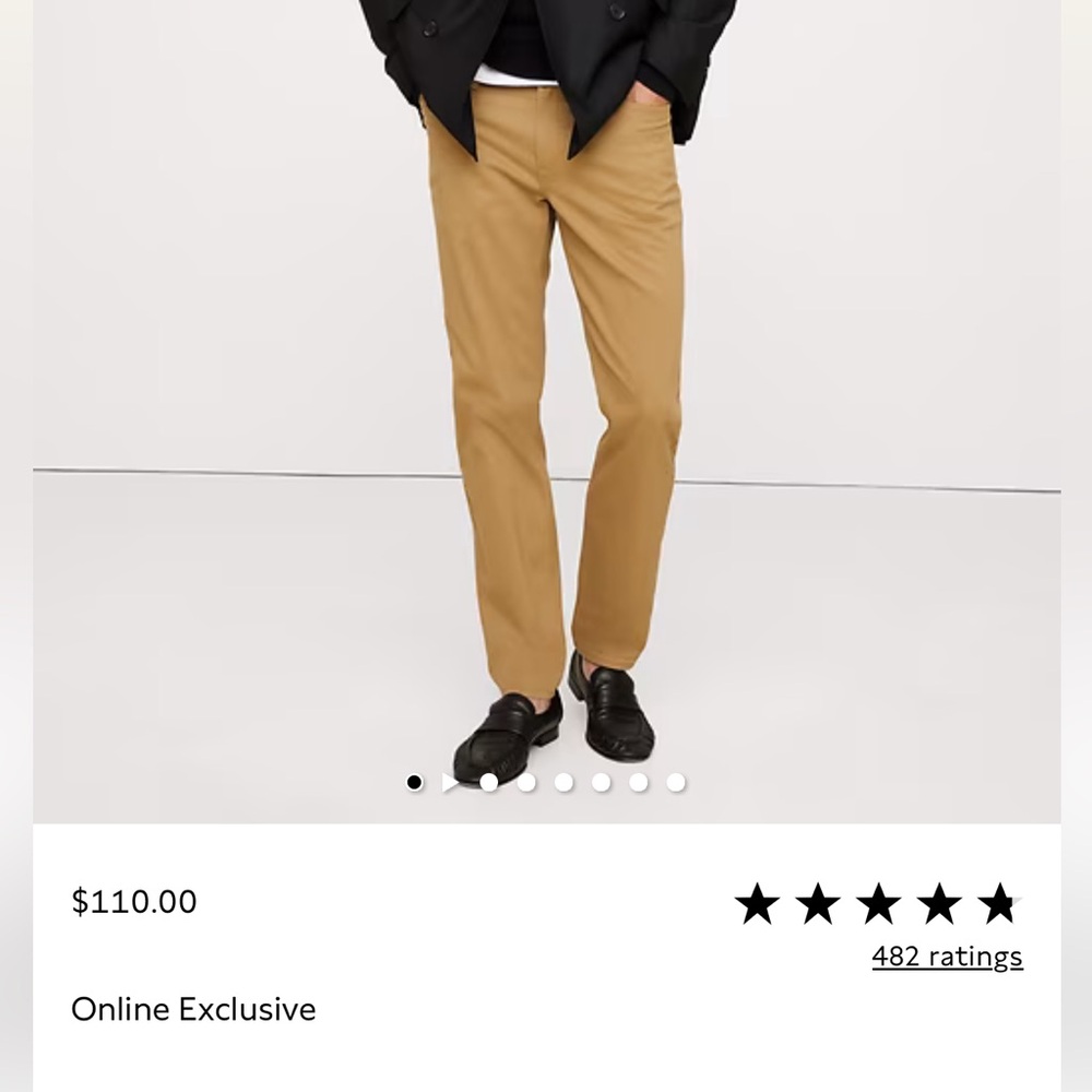 Banana Republic Khaki Athletic Traveler Pant